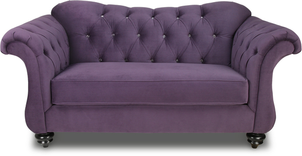 Furniture of America Sofas and Loveseat Purple Traditional 