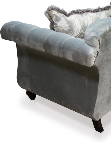 Furniture of America Chairs Dolphin Gray Traditional 