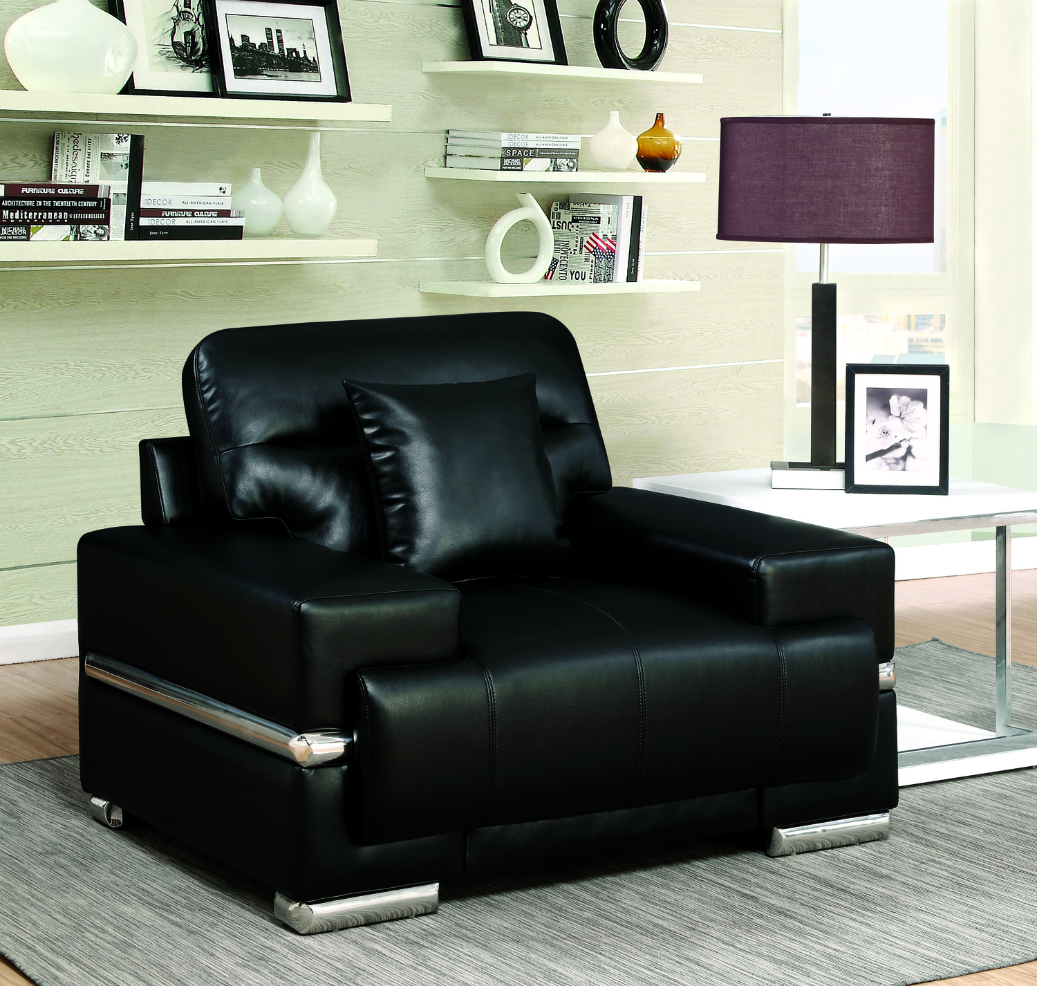 Furniture of America Chairs Black Modern 