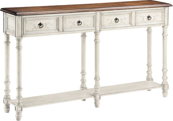 Stein World Console Table / Desk Accent Tables Antique Dusty Linen, Distressed, Hand-Painted Transitional