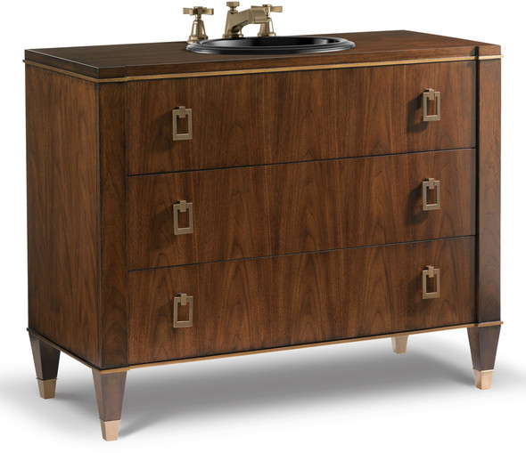 Cole and Co Bathroom Vanities Medium Walnut with Rose Gold painted accents Traditional, Transitional or Contemporary