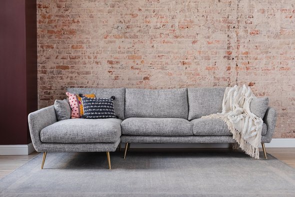 Edloe Finch Sectional Sofa Sofas and Loveseat Fabric color: Fulton grey Contemporary